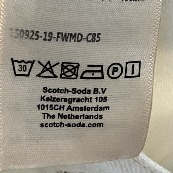 Scotch Soda Jeans Mens Size 33 White Hi‎ Brutus Bye Popeye Denim Button Fly - Picture 14 of 16